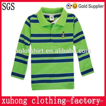 Long sleeve kid polo shirt factory
